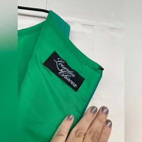 Lourdes Chávez emeral green sheath dress size medium - Picture 7 of 13